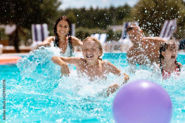 Kids having fun in water