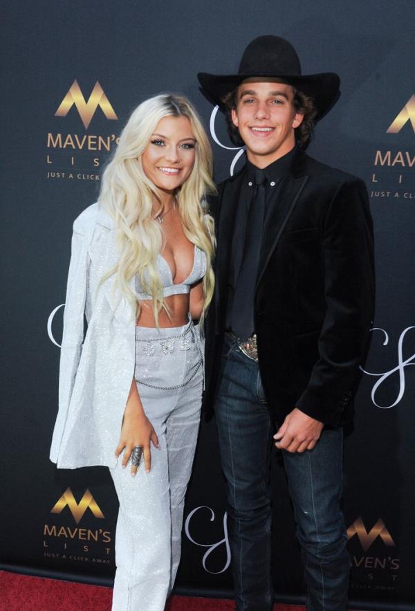 Taylor Rousseau Grigg and Cameron Grigg at an influencers event in 2022.