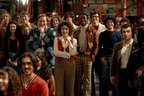 Cast of Saturday Night laughing